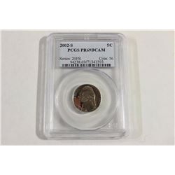 2002-S JEFFERSON NICKEL PCGS PR69 DCAM
