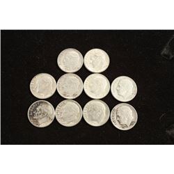 10 ASSORTED SILVER ROOSEVELT DIMES