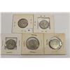 Image 1 : 1937,47,48,63 & 65 CANADA SILVER 25 CENTS