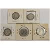 Image 2 : 1937,47,48,63 & 65 CANADA SILVER 25 CENTS