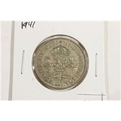 1941 GREAT BRITAIN SILVER 2 SHILLINGS