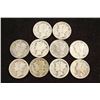 Image 1 : 10 ASSORTED 1920'S MERCURY DIMES