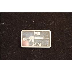 1/4 TROY OZ. .999 FINE SILVER INGOT M-16 RIFLE