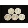 Image 2 : 5 ASSORTED WASHINGTON SILVER QUARTERS