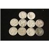 Image 1 : 10 ASSORTED 1940'S MERCURY DIMES
