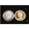 Image 1 : 1889-CC MORGAN DOLLAR & 1906 $20 PEICE BOTH COPIES