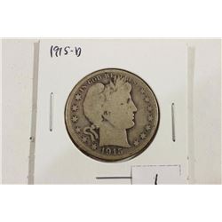 1915-D BARBER HALF DOLLAR