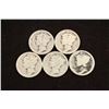 Image 1 : 5 ASSORTED TEEN'S MERCURY DIMES