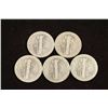 Image 2 : 5 ASSORTED TEEN'S MERCURY DIMES