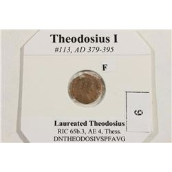 379-395 A.D. THEODOSIUS I ANCIENT COIN (FINE)