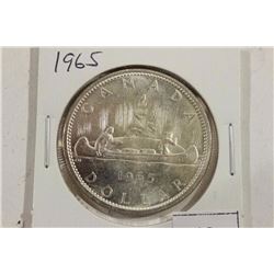 1965 CANADA SILVER DOLLAR UNC