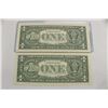 Image 2 : 2-2003-A $1 FRN'S LOW CONSECUTIVE SERIAL 'S UNC