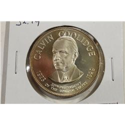 32.9 GRAM STERLING SILVER PROOF ROUND CALVIN