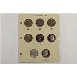 SHEET OF EISENHOWER DOLLARS INCLUDES: 1976