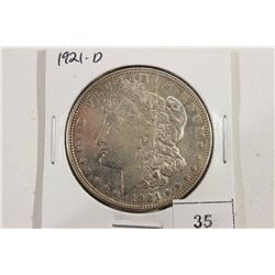 1921-D MORGAN SILVER DOLLAR