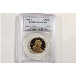 2003-S SACAGAWEA DOLLAR PCGS PR69 DCAM
