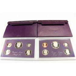 1986 & 1987 US PROOF SETS (WITH BOXES)