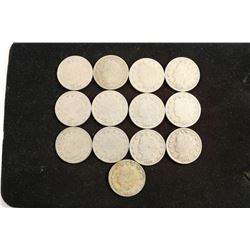1900-1912 LIBERTY "V" NICKELS 1 OF EACH 13 COINS