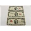 Image 1 : 1928-G,53-B & 63 $2 US RED SEAL NOTES