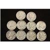 Image 1 : 10 ASSORTED 1940'S MERCURY DIMES