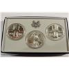 Image 1 : 1984 P/D/S OLYMPIC SILVER DOLLAR UNC SET 3 COINS
