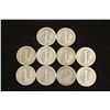 Image 2 : 10 ASSORTED 1920'S MERCURY DIMES