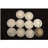 Image 1 : 10 ASSORTED BARBER DIMES