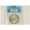 Image 1 : 1898-O MORGAN SILVER DOLLAR ANACS MS63