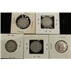 Image 2 : 1937,38,42,47 & 51  CANADA SILVER 25 CENTS