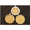 Image 1 : 3 ASSORTED PENDANTS 1900 INDIAN HEAD CENT, 1905