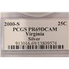 Image 3 : 2000-S SILVER VIRGINIA QUARTER PCGS PR69 DCAM
