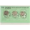 Image 2 : 1981 P/D/S SBA DOLLAR SOUVENIR SET WITH ENVELOPE