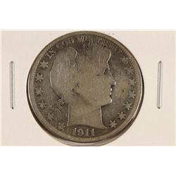 1911-S BARBER HALF DOLLAR