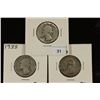 1934,35 & 1936 WASHINGTON SILVER QUARTERS
