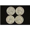 Image 1 : 1942,48,53-S & 57-D WASHINGTON SILVER QUARTERS
