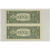 Image 2 : 2-2003-A $1 FRN'S LOW CONSECUTIVE SERIAL 'S UNC