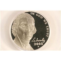 2008-S JEFFERSON NICKEL PCGS PR69 DCAM