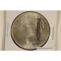 1923 PEACE SILVER DOLLAR UNC WITH TONING