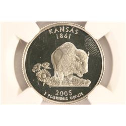 2005-S SILVER KANSAS QUARTER NGC PF69 ULTRA CAMEO