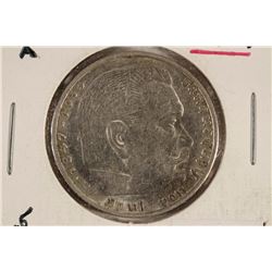1936-A GERMAN SILVER 5 MARKS