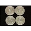 Image 2 : 4-1964-D WASHINGTON SILVER QUARTERS