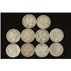 Image 1 : 10 ASSORTED 1940'S MERCURY DIMES