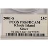 Image 3 : 2001-S SILVER RHODE ISLAND QUARTER PCGS PR69 DCAM