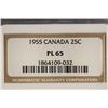 Image 3 : 1955 CANADA SILVER 25 CENTS NGC PL65