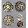 Image 1 : Cuba 1915 Silver Peso (2), VG & Fine, 1933 Silver Peso, Extremely Fine,  1949 20 Centavos, Uncircula