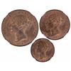 Image 2 : Isle of Man Victoria 1839 1/4P, 1/2P & 1d - NGC MS64 RB, MS64 RB, MS63 RB