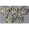Image 2 : Philppines 1945 D 'Commonwealth' Silver 20 Centavos, All Gem (5 coins)