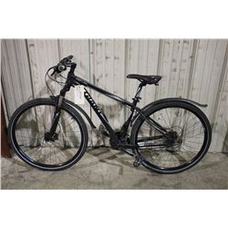 BLACK GIANT 27 SPEED FRONT SUSPENSION MOUNTAIN HYBRID BIKE WITH DISK BRAKES