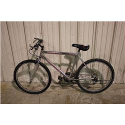 2 BIKES: CHROME VENTURE MOUNTAIN BIKE AND SILVER ALLEGRA MOUNTAIN BIKE