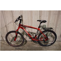 RED SPECIALIZED 27 SPEED FRONT SUSPENSION MOUNTAIN BIKE WITH DISK BRAKES